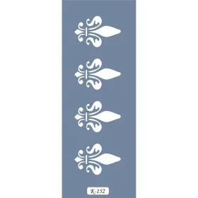 K152 6x20 Bordür Model Çiçek Desen Stencil