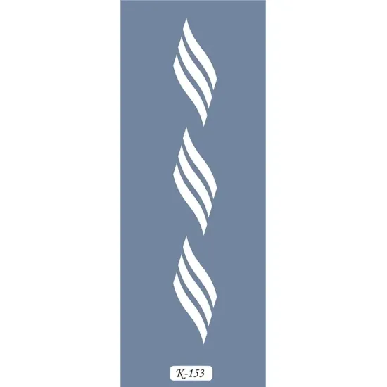 K153 6x20 Bordür Model Eğik Çizgi Stencil