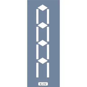 K154 6x20 Bordür Model Geometrik Çizgi Stencil