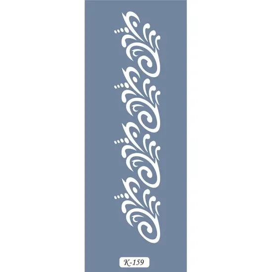 K159 6x20 Bordür Model Dekoratif Motif Stencil