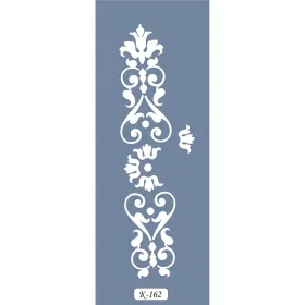 K162 6x20 Bordür Model Dekoratif Floral Stencil