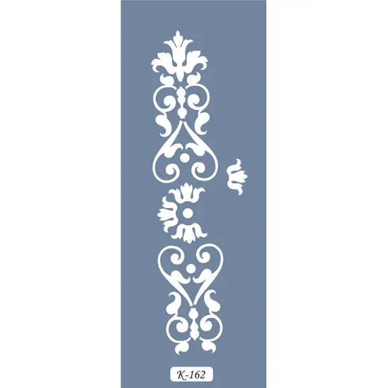 K162 6x20 Bordür Model Dekoratif Floral Stencil