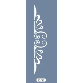K166 6x20 Bordür Model Dekoratif Kenar Stencil