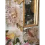 Atölye Tasarımı Vintage Kolaj Aynalı Ahşap Karo Pano - 46x35 cm