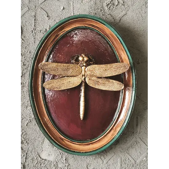 Atölye Tasarımı Altın Yusufçuk Oval Pano - 26 cm