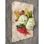 Atölye Tasarımı Lahanalı Sebze Kabartmalı Pano - 28 cm