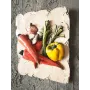 Atölye Tasarımı Havuçlu Sebze Kabartmalı Pano - 28 cm