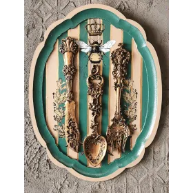 Atölye Tasarımı Kraliyet Arısı Temalı Mutfak Panosu - 40x30 cm
