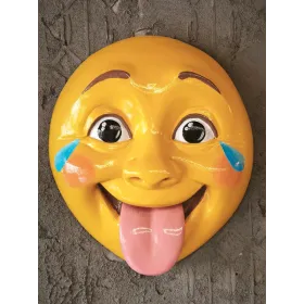 Atölye Tasarımı Dil Çıkaran Kahkaha Duvar Maskı - 30x28 cm