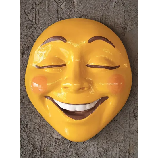 Atölye Tasarımı Kahkaha Atan Duvar Maskı - 30x28 cm