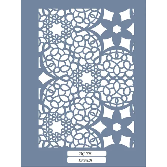 DC03 Geometrik Dantel Model Stencil 15x20cm