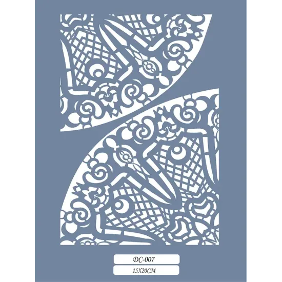 DC07 Desen Dantel Model Stencil 15x20cm