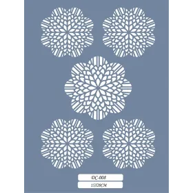 DC08 Mandala Dantel Model Stencil 15x20cm