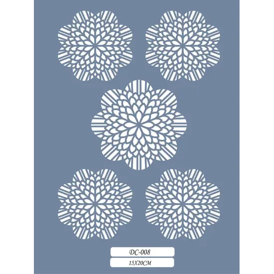DC08 Mandala Dantel Model Stencil 15x20cm