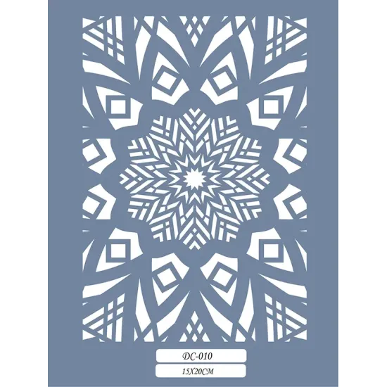 DC10 Geometrik Dantel Model Stencil 15x20cm