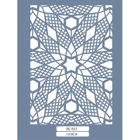 DC12 Geometrik Dantel Model Stencil 15x20cm