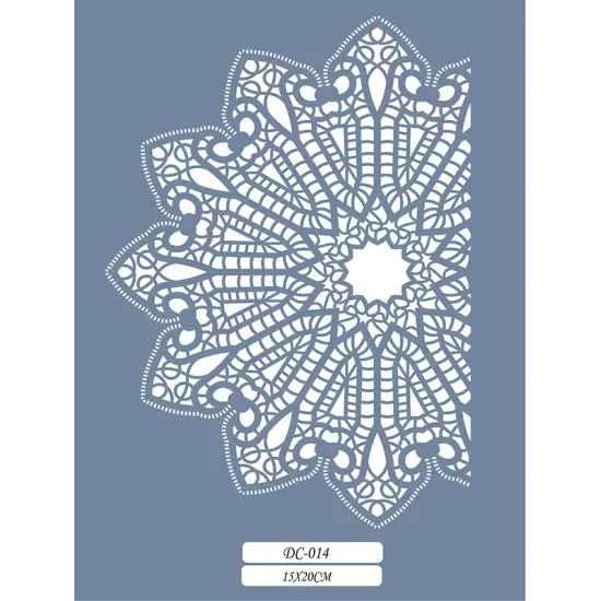 DC14 Mandala Dantel Model Stencil 15x20cm