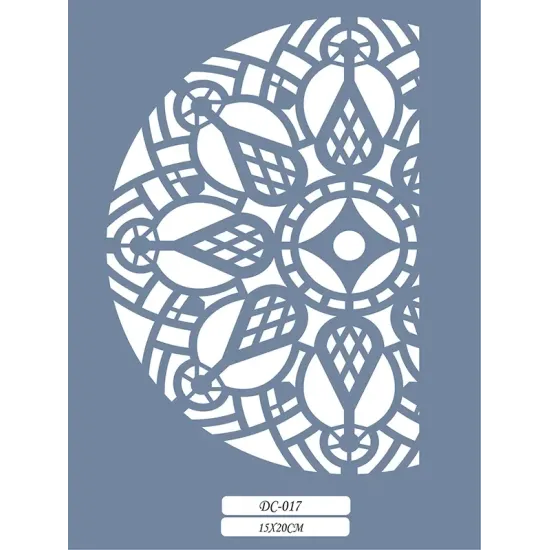 DC17 Mandala Dantel Model Stencil 15x20cm