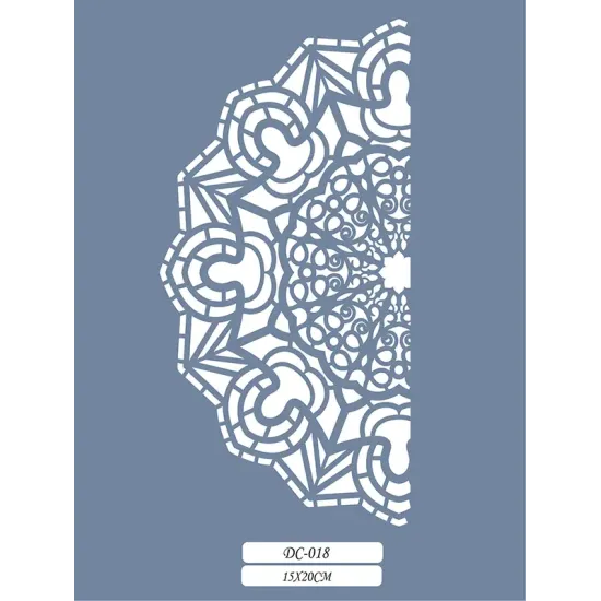 DC18 Mandala Dantel Model Stencil 15x20cm