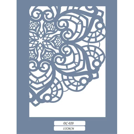 DC20 Mandala Dantel Model Stencil 15x20cm