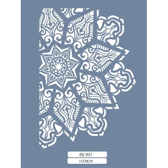 DC21 Mandala Dantel Model Stencil 15x20cm