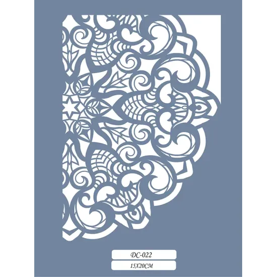 DC22 Mandala Dantel Model Stencil 15x20cm