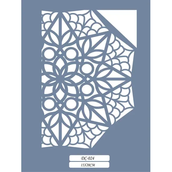 DC24 Mandala Dantel Model Stencil 15x20cm