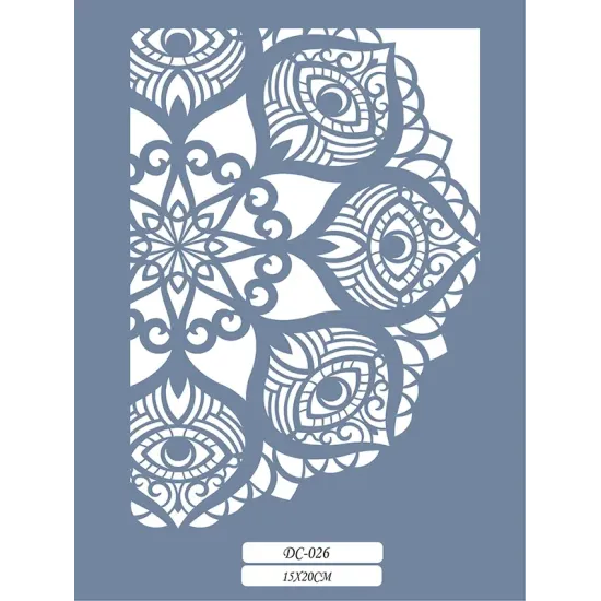 DC26 Mandala Dantel Model Stencil 15x20cm