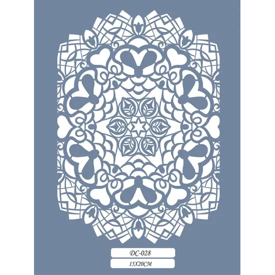 DC28 Mandala Dantel Model Stencil 15x20cm