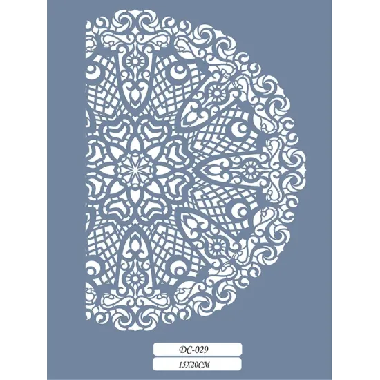 DC29 Mandala Dantel Model Stencil 15x20cm