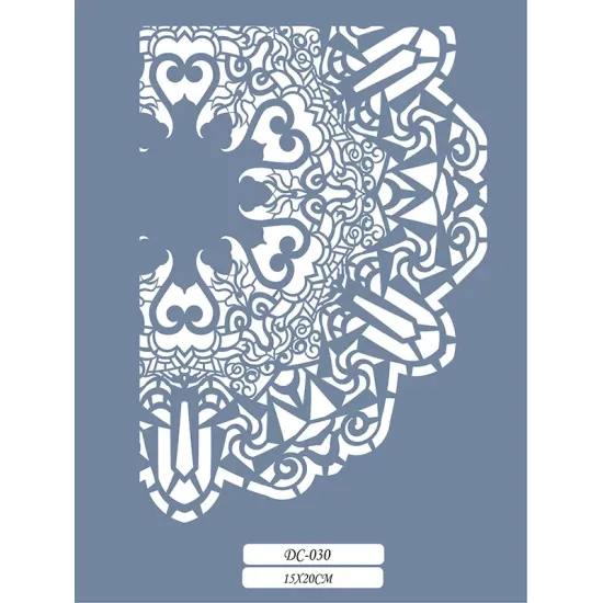 DC30 Mandala Dantel Model Stencil 15x20cm
