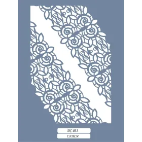 DC31 Floral Dantel Model Stencil 15x20cm