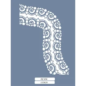 DC36 Spiral Dantel Model Stencil 15x20cm