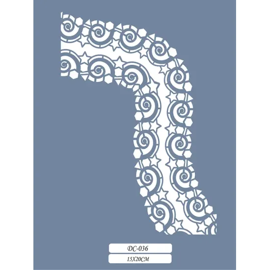 DC36 Spiral Dantel Model Stencil 15x20cm