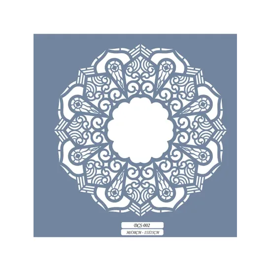 DCS02 Mandala Dantel Model Stencil 15x15cm