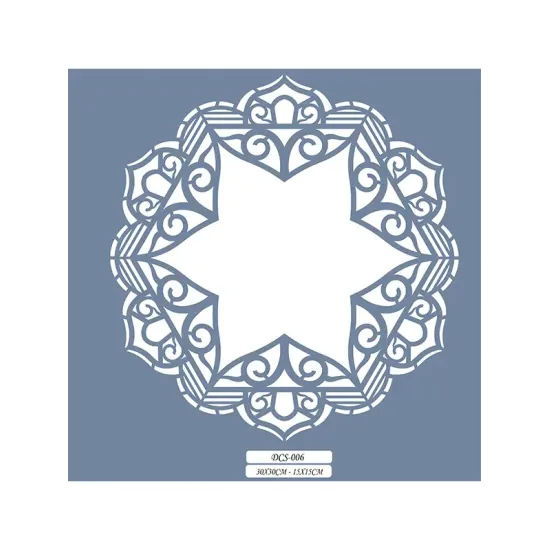 DCS06 Geometrik Dantel Model Stencil 15x15cm