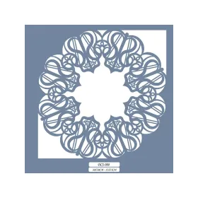 DCS08 Simetrik Dantel Model Stencil 15x15cm
