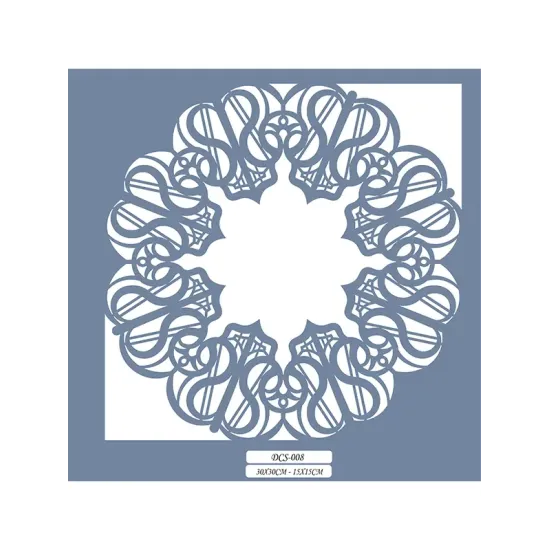 DCS08 Simetrik Dantel Model Stencil 15x15cm