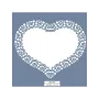 DCS10 Kalp Dantel Model Stencil 15x15cm