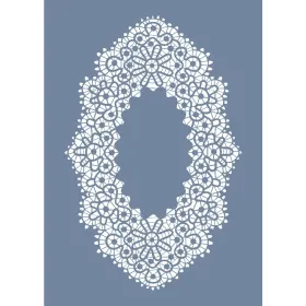 DS09 Oval Dantel Model Stencil 25x35cm
