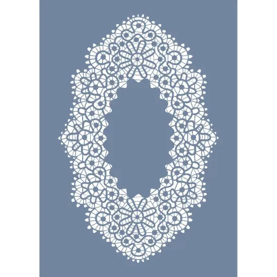 DS09 Oval Dantel Model Stencil 25x35cm
