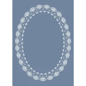 DS10 Oval Dantel Model Stencil 25x35cm