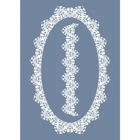 DS15 Oval Dantel Model Stencil 25x35cm