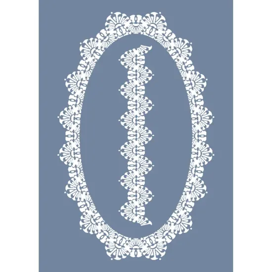 DS15 Oval Dantel Model Stencil 25x35cm