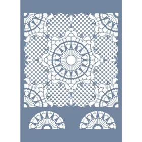 DS17 Kare Dantel Model Stencil 25x35cm