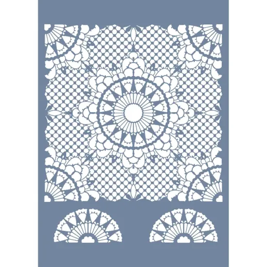 DS17 Kare Dantel Model Stencil 25x35cm