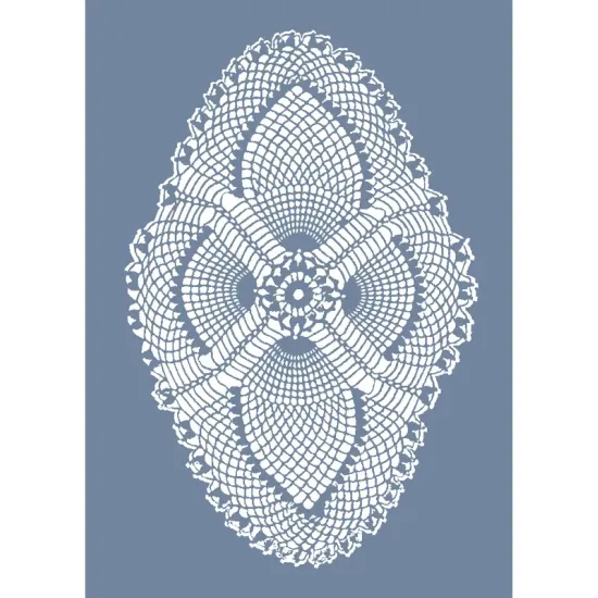DS24 Oval Dantel Model Stencil 25x35cm