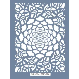 NBC04 Mandala Dantel Model Stencil 21x30cm
