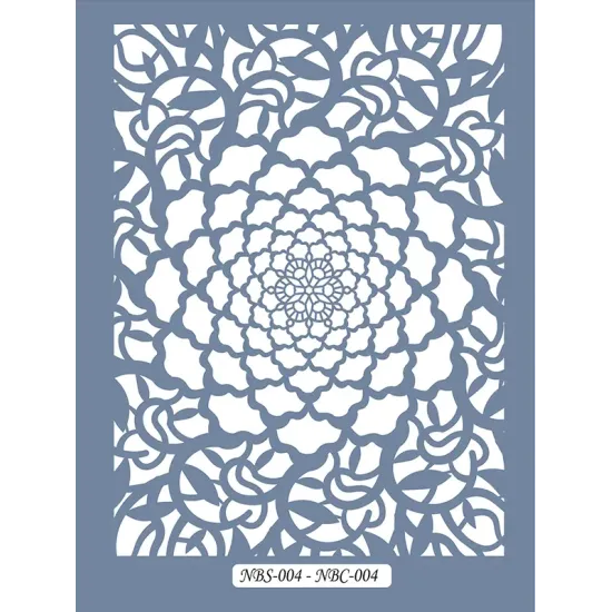 NBC04 Mandala Dantel Model Stencil 21x30cm