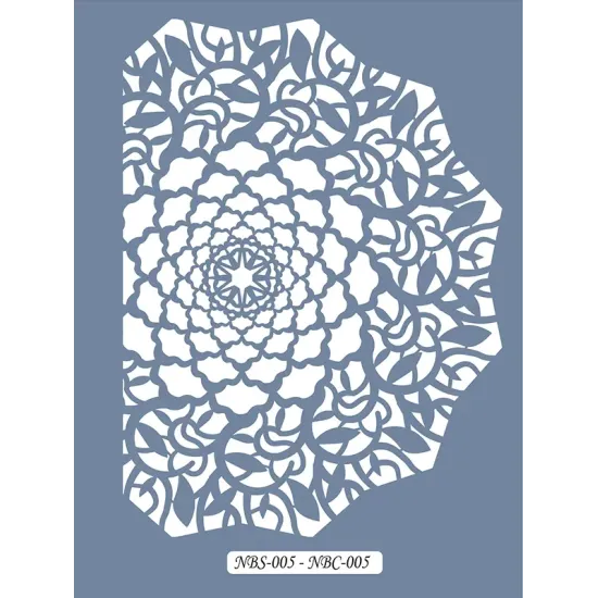 NBC05 Mandala Dantel Model Stencil 21x30cm